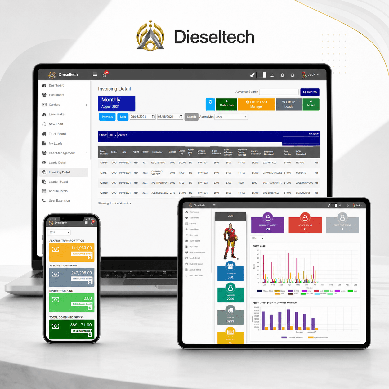 Dieseltech - b2b logistics platform project screenshot