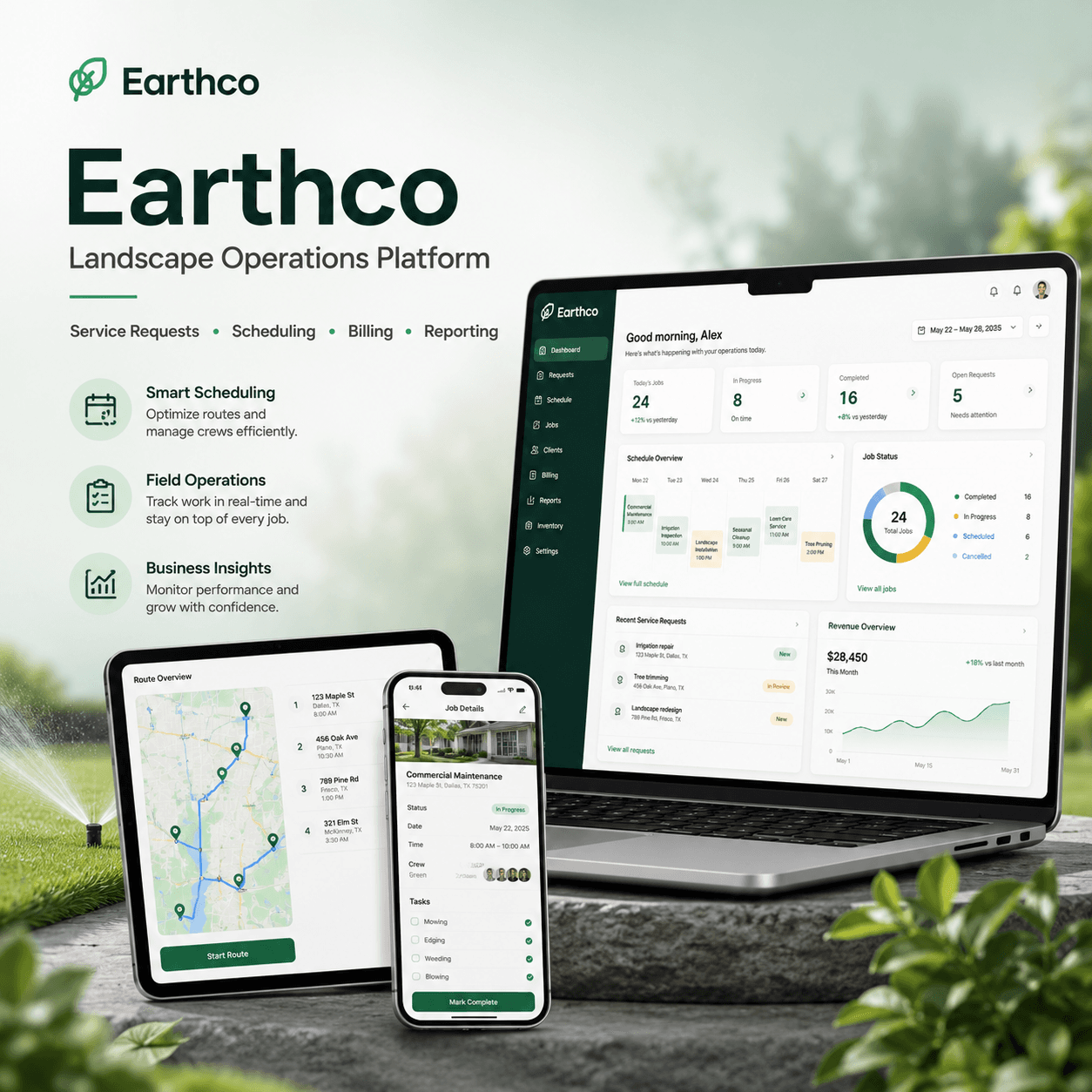 Earthco - erp platform project screenshot